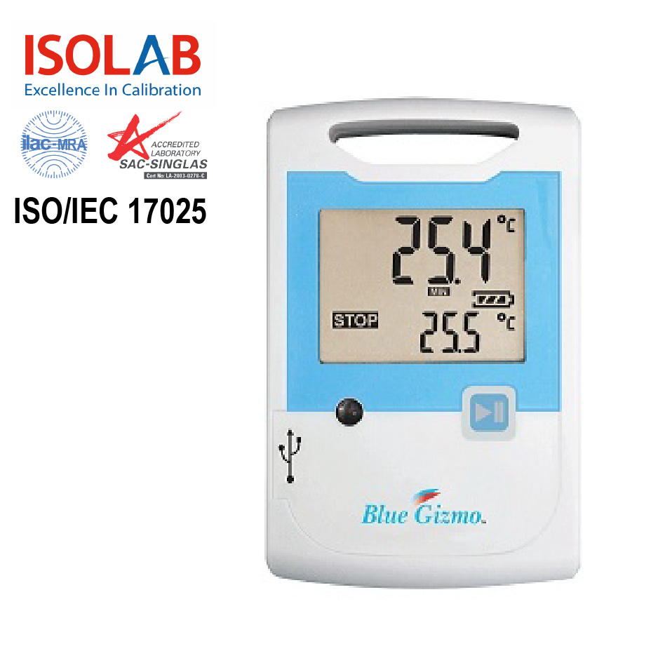 [WITH ACCREDITED CALIBRATION CERTIFICATE] BG-LOG-TEMP, BLUE GIZMO TEMPERATURE LOGGER