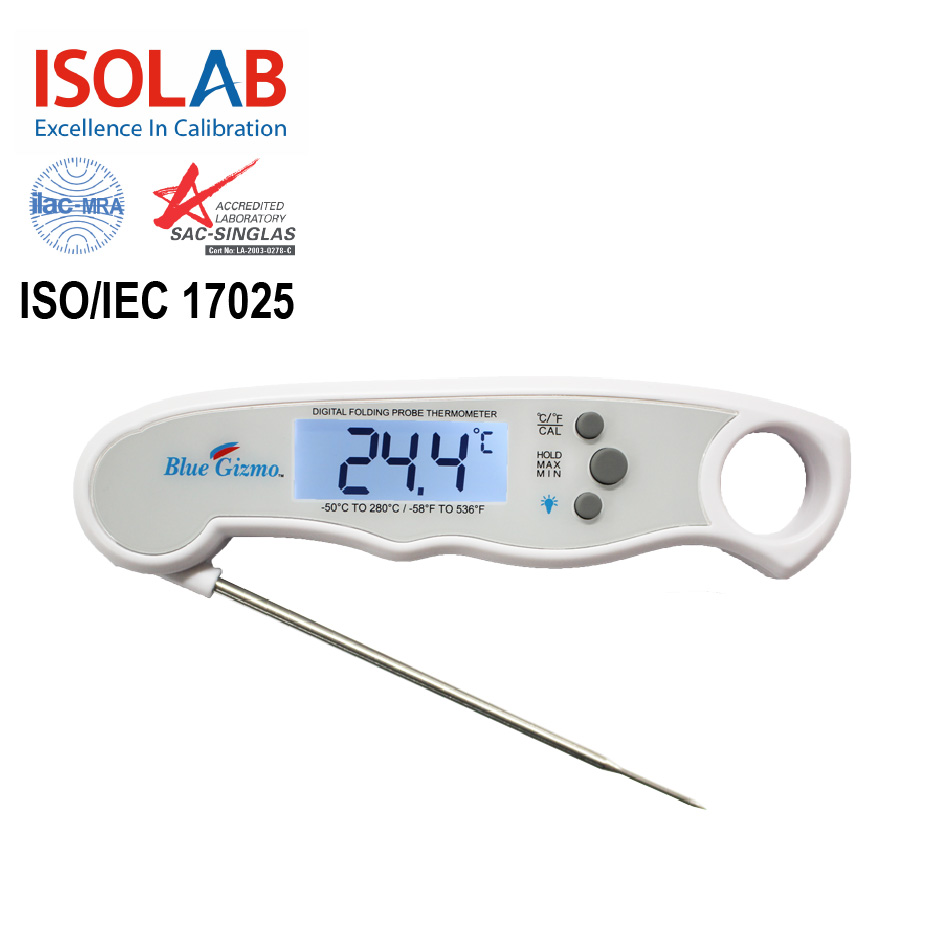 [WITH ACCREDITED CALIBRATION CERTIFICATE] BG338, BLUE GIZMO DIGIT-FOLDING THERMOMETER