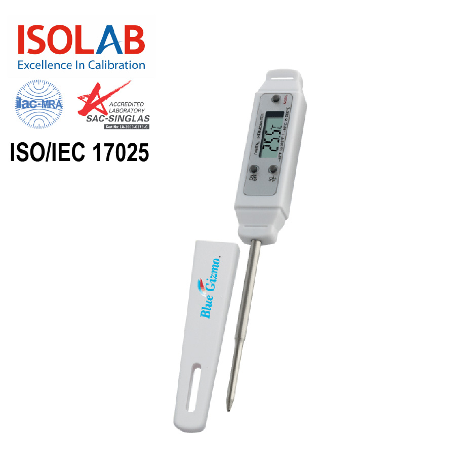 [WITH ACCREDITED CALIBRATION CERTIFICATE] BG368, BLUE GIZMO DIGITAL POCKET THERMOMETER