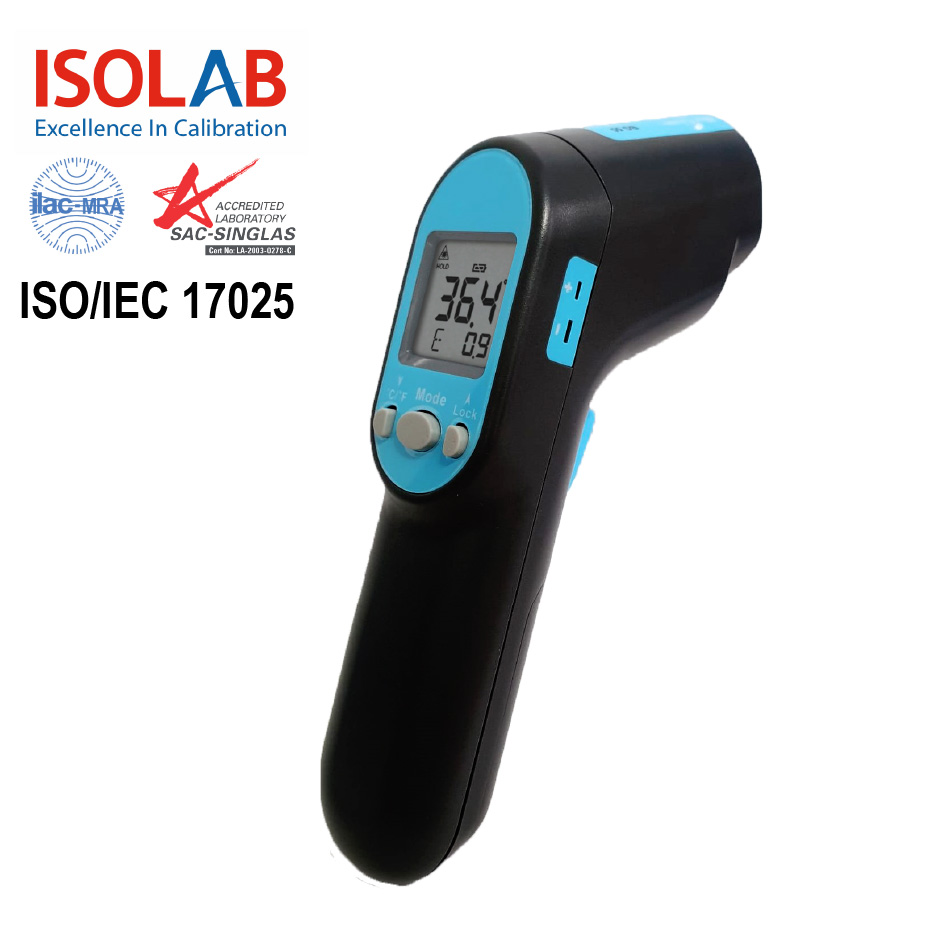 [WITH ACCREDITED CALIBRATION CERTIFICATE] BG55, BLUE GIZMO IR THERMOMETER WITH K-TYPE THERMOCOUPLE BUILT-IN-JACK