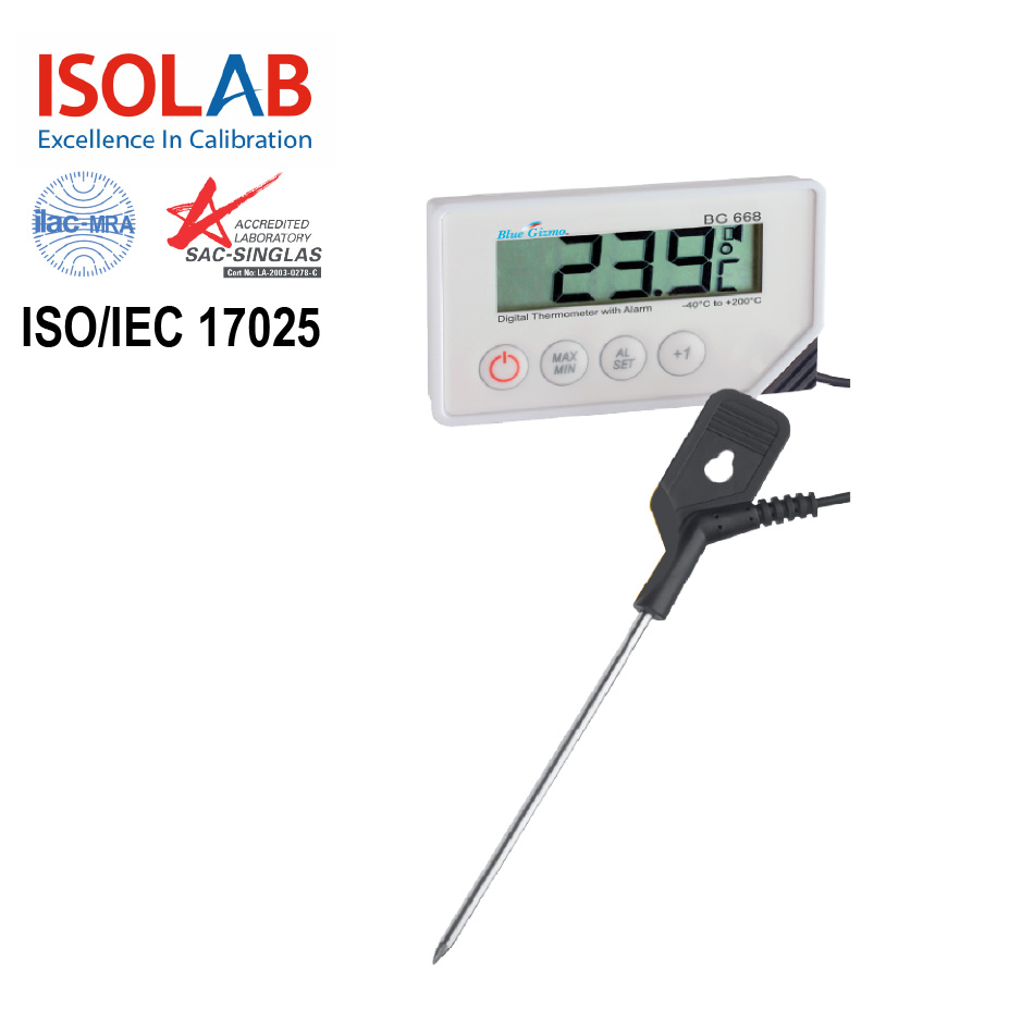 [WITH ACCREDITED CALIBRATION CERTIFICATE] BG668, BLUE GIZMO PROBE THERMOMETER